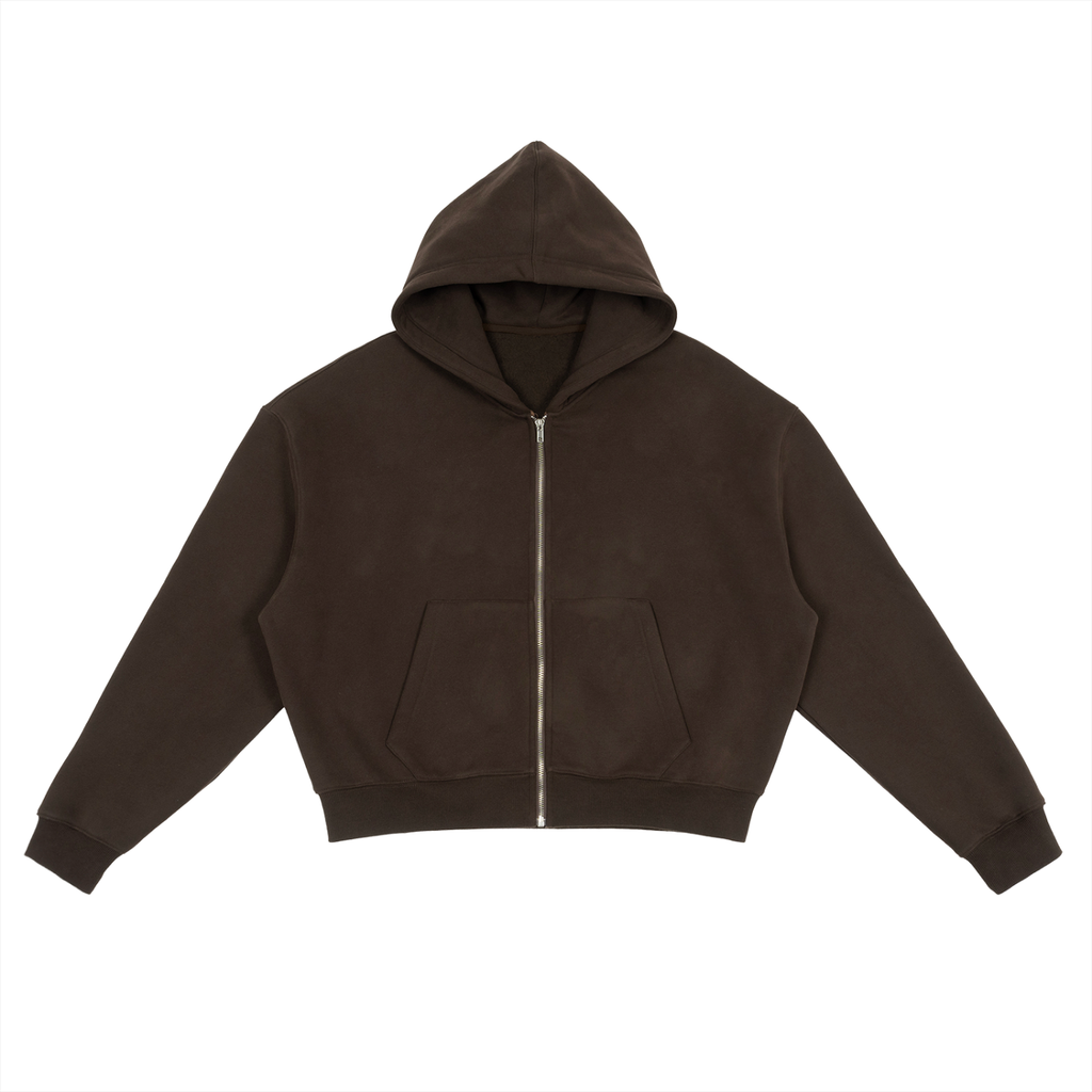 Boxy Zip-Up, Heavyweight Fleece