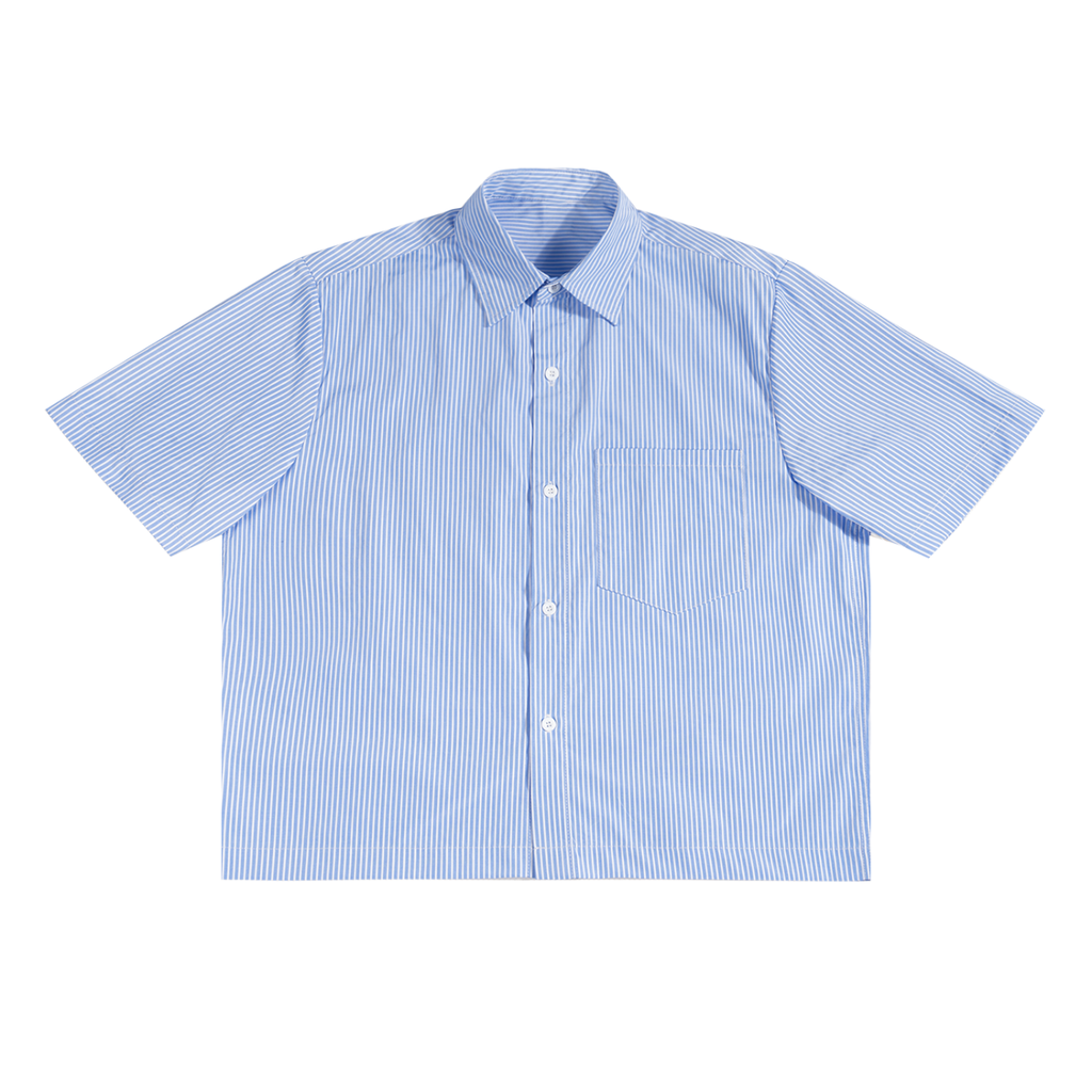 Church Shirt, Oversized Vertical Stripe