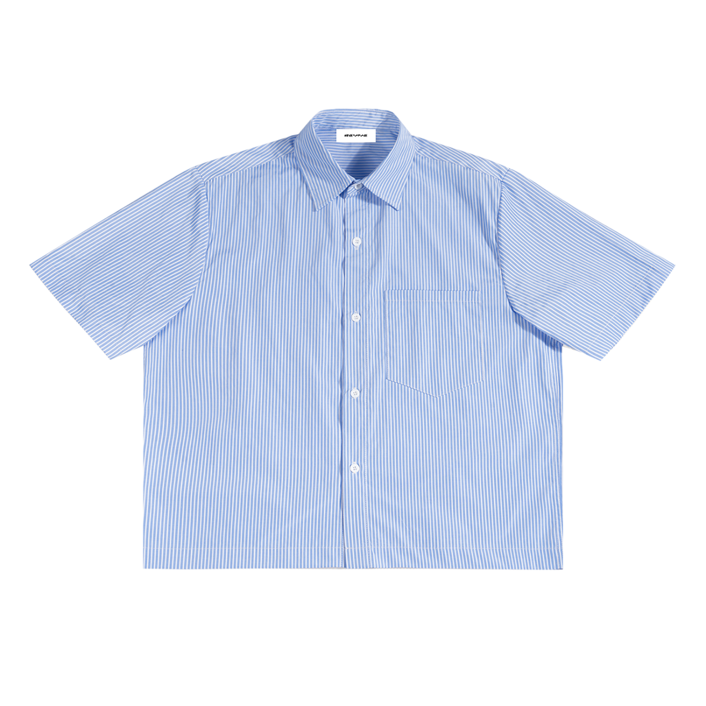 Church Shirt, Oversized Vertical Stripe