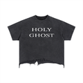 Distressed Tee, Hand-Cut Hem