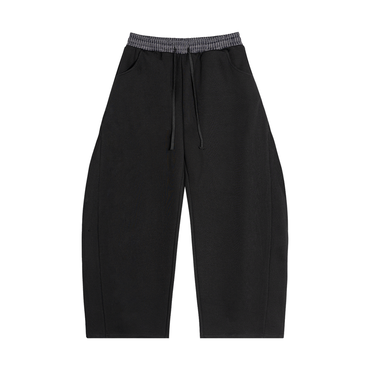 Everyday Sweatpants, Barrel Leg Plaid Panel