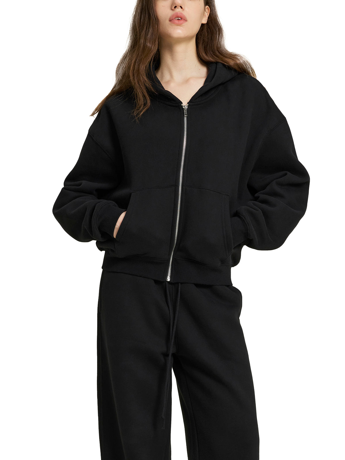 Boxy Zip-Up, Heavyweight Fleece