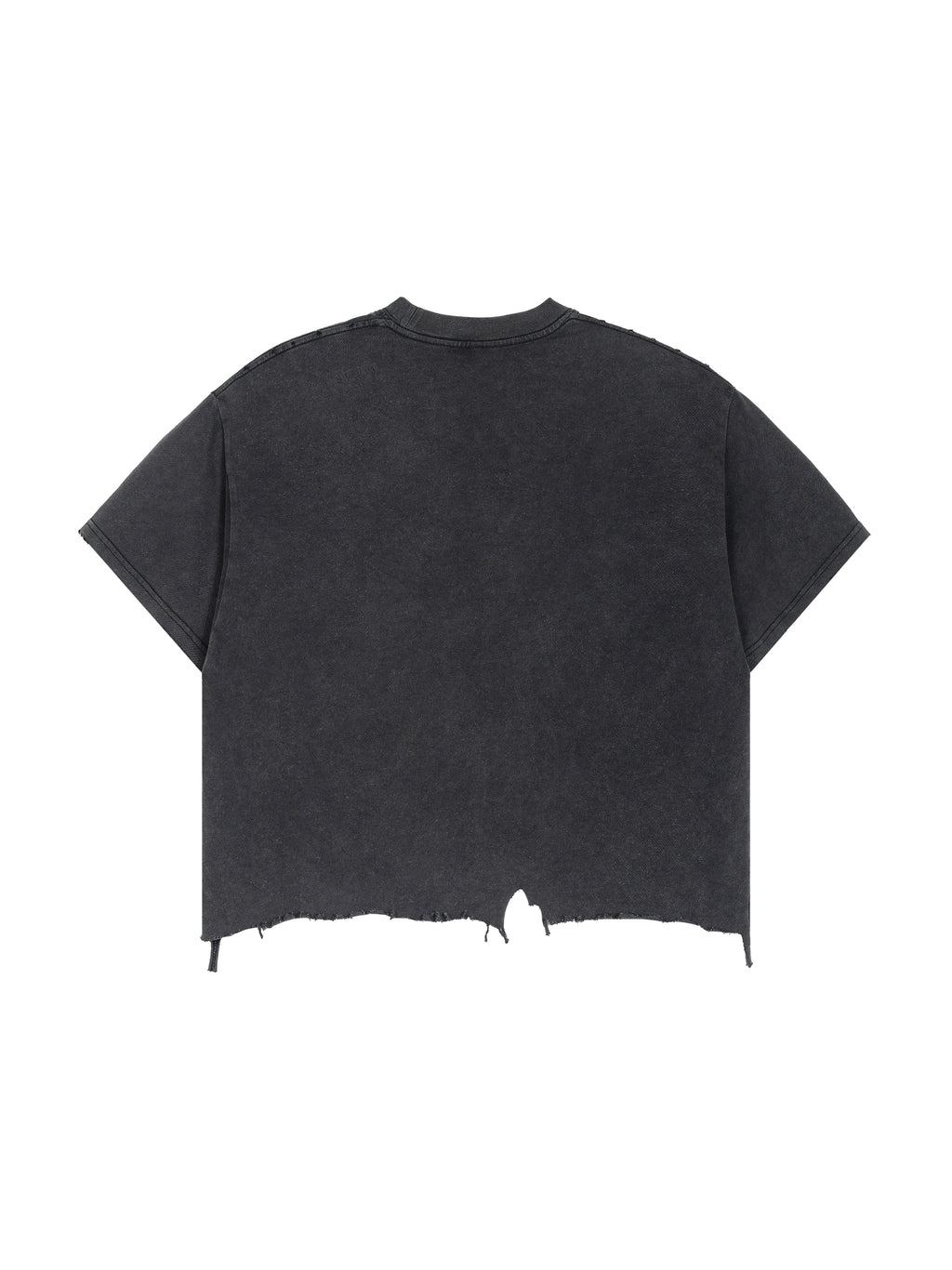 Distressed Tee, Hand-Cut Hem