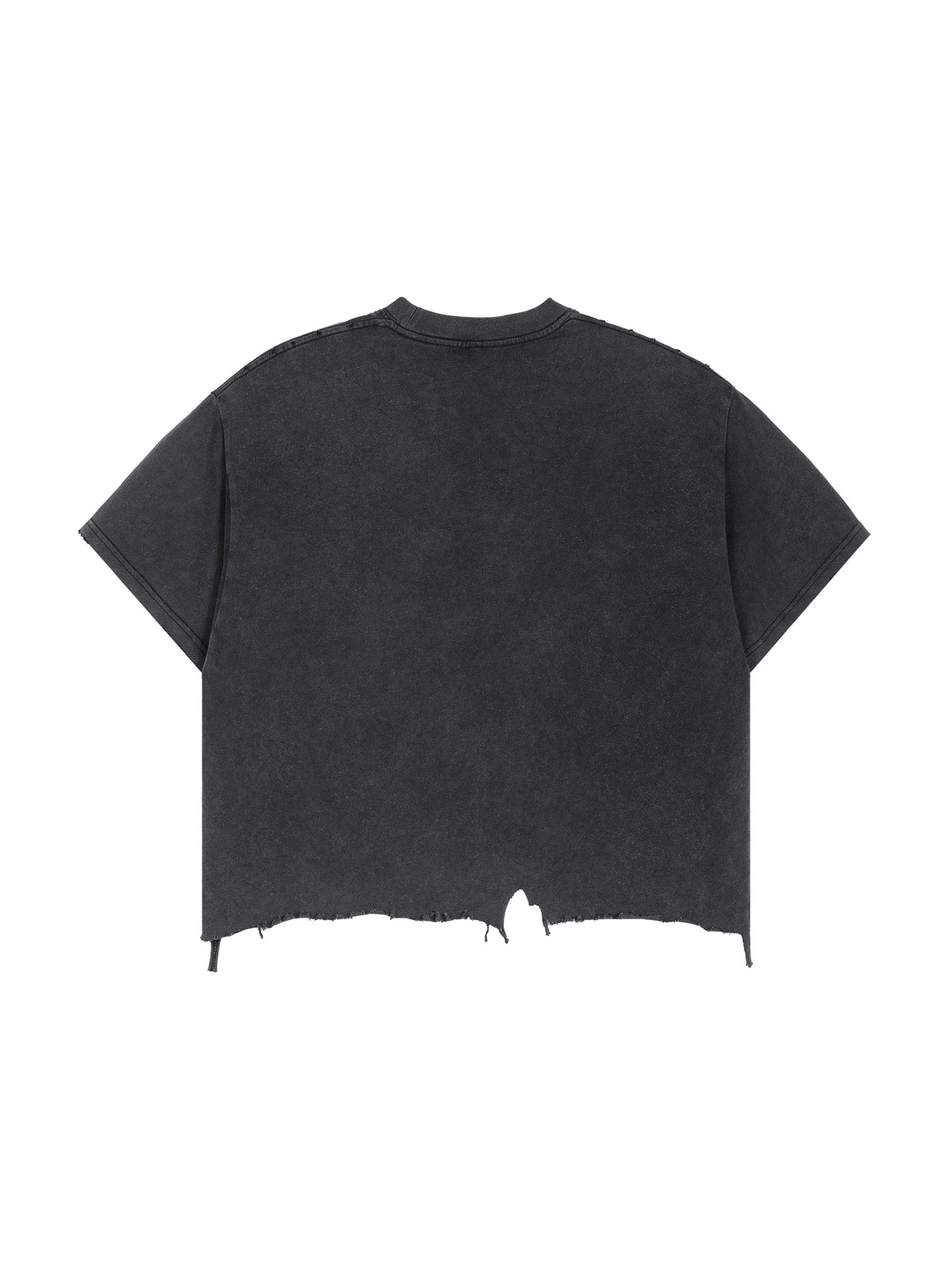 Distressed Tee, Hand-Cut Hem