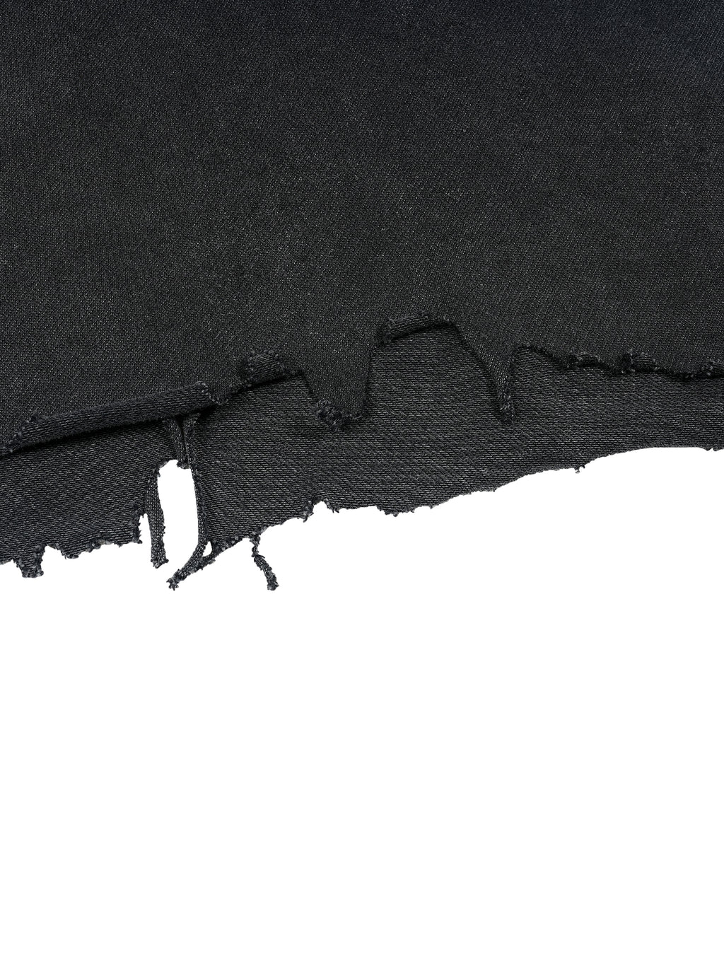 Distressed Tee, Hand-Cut Hem